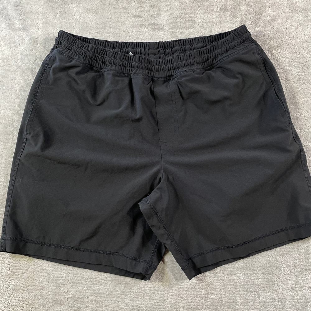 Chubbies Shorts Mens Medium Black Athletic Lined Drawstring Pockets Stretch